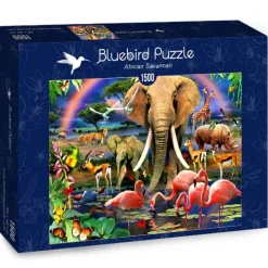 Bluebird Puzzle - African Savannah - 1000 piece jigsaw puzzle Online