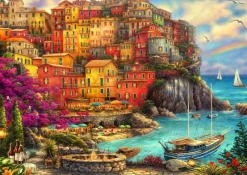 Bluebird Puzzle - A Beautiful Day at Cinque Terre - 2000 Piece Jigsaw Puzzle New