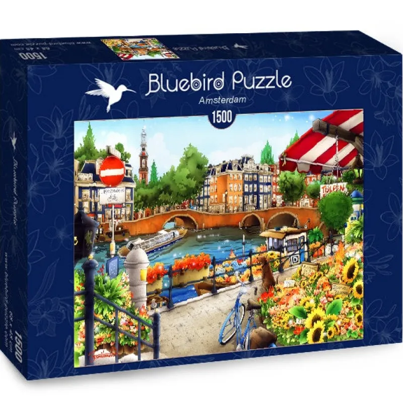 Bluebird Puzzle - Amsterdam - 1500 Piece Jigsaw Puzzle Clearance