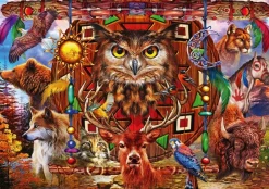 Bluebird Puzzle - Animal Totem - 1000 Piece Puzzle Online