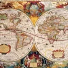 Bluebird Puzzle - Antique World Map - 1000 Piece Jigsaw Puzzle Online