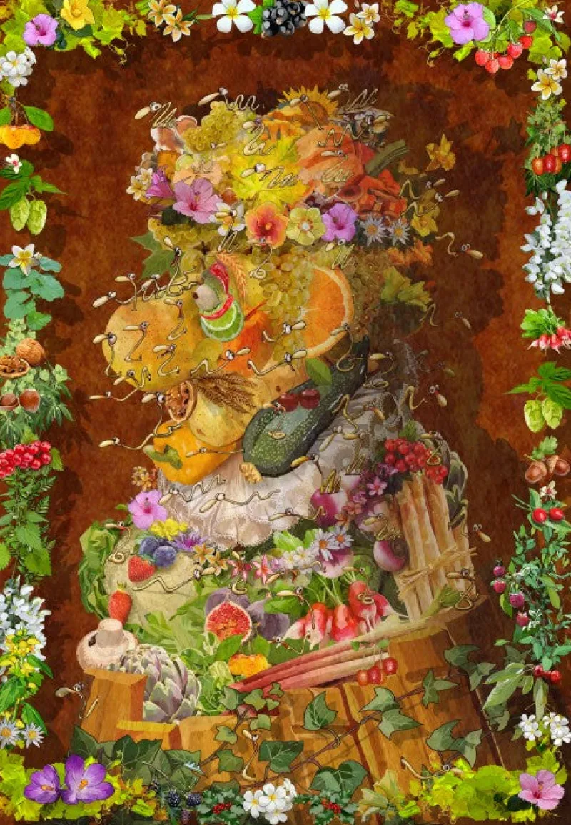 Bluebird Puzzle - Arcimboldo by Ruyer - 1000 Piece Jigsaw Puzzle Best