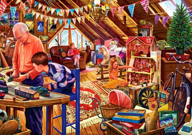Bluebird Puzzle - Attic Playtime - 1500 Piece Jigsaw Puzzle Fashion