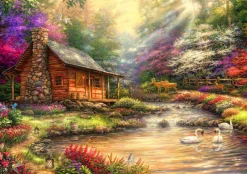 Bluebird Puzzle - Brookside Retreat - 1000 Piece Puzzle Online