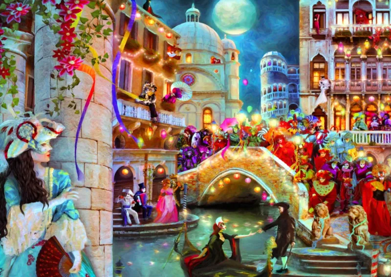 Bluebird Puzzle - Carnival Moon - 3000 Piece Jigsaw Puzzle Clearance