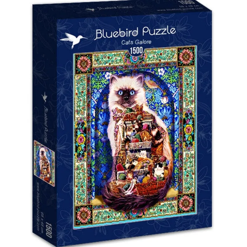 Bluebird Puzzle - Cats Galore - 1500 Piece Jigsaw Puzzle Best