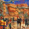 Bluebird Puzzle - Christmas at the Town Square - 1000 Piece Jigsaw Puzzle Outlet