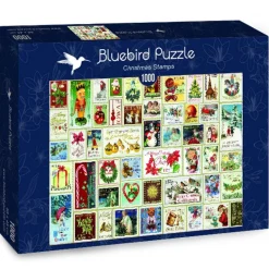 Bluebird Puzzle - Christmas Stamps - 1000 Piece Jigsaw Puzzle Online