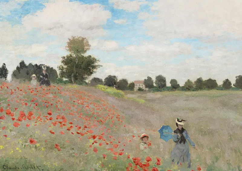 Art by Bluebird Bluebird Puzzle - Claude Monet - Poppy Field, 1873 - 1000 Piece Jigsaw Puzzle Fashion