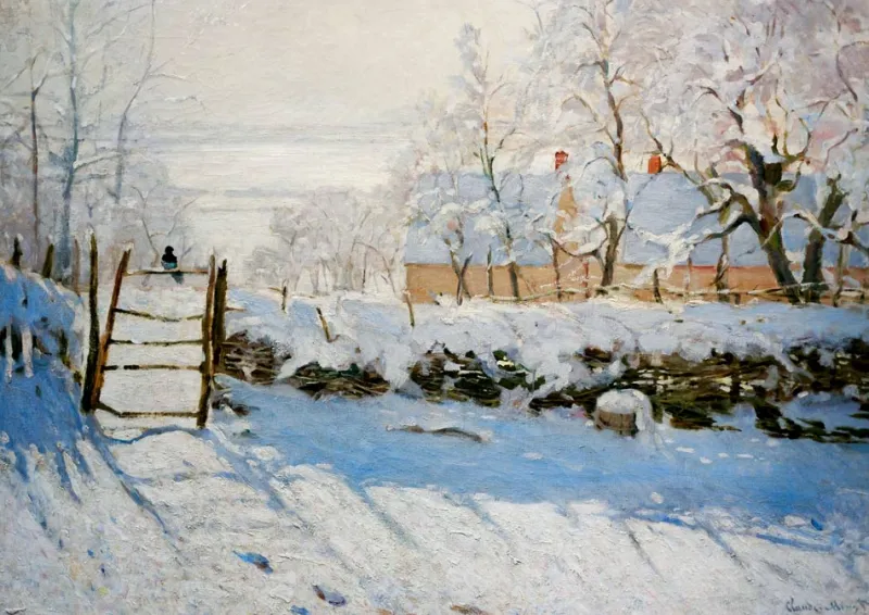 Art by Bluebird Bluebird Puzzle - Claude Monet - The Magpie, 1869 - 1000 Piece Jigsaw Puzzle New