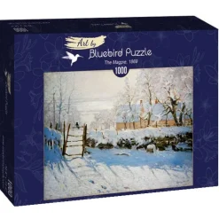 Art by Bluebird Bluebird Puzzle - Claude Monet - The Magpie, 1869 - 1000 Piece Jigsaw Puzzle New