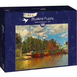 Art by Bluebird Bluebird Puzzle - Claude Monet - Boats at Zaandam, 1871 - 1000 Piece Jigsaw Puzzle Online