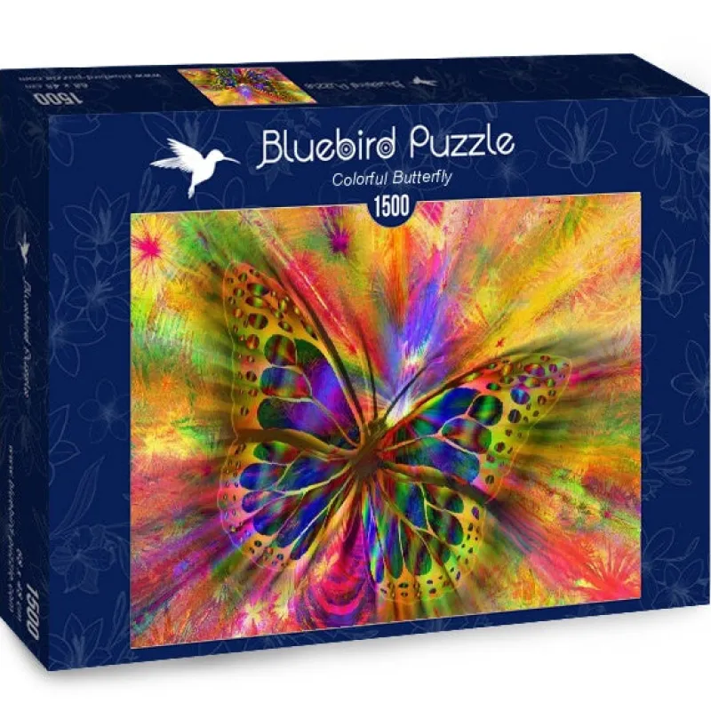 Bluebird Puzzle - Colorful Butterfly - 1500 Piece Jigsaw Puzzle Best