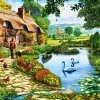 Bluebird Puzzle - Cottage by the Lake - 1000 piece jigsaw puzzle Fashion