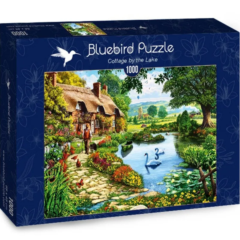 Bluebird Puzzle - Cottage by the Lake - 1000 piece jigsaw puzzle Fashion