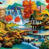 Bluebird Puzzle - Country House by the Water Fall - 1000 piece jigsaw puzzle Sale