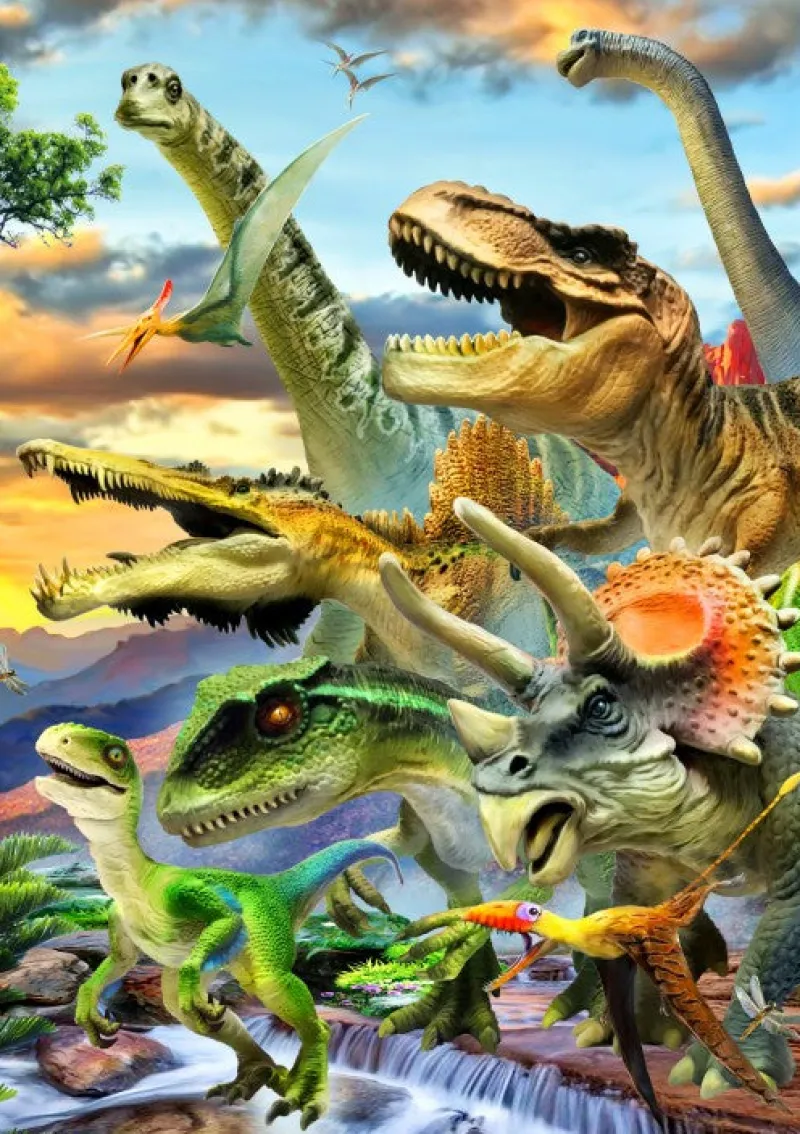 Bluebird Puzzle - Dino Sunset - 1000 Piece Jigsaw Puzzle Fashion