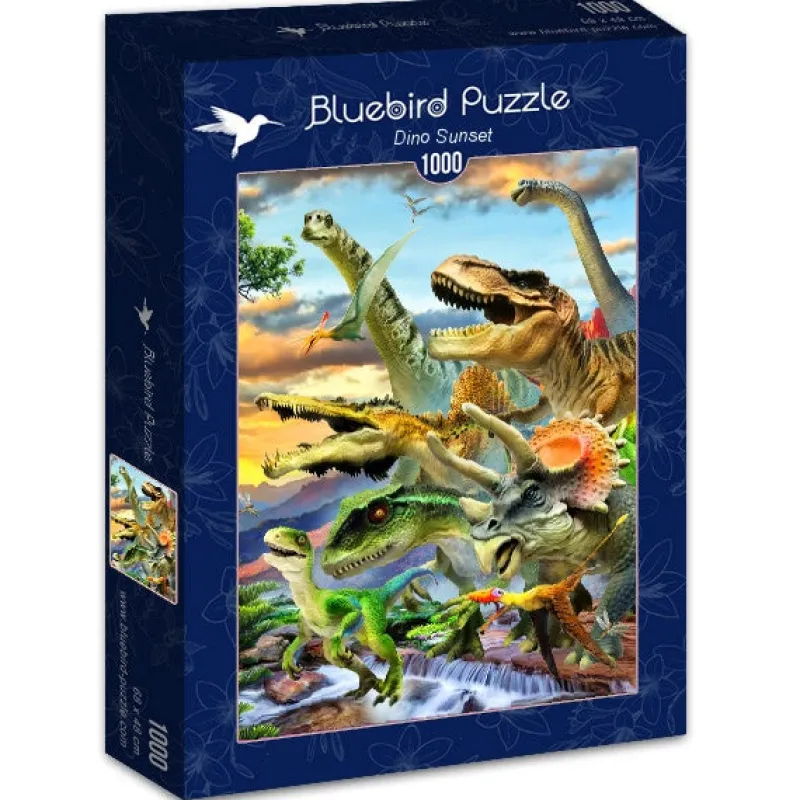 Bluebird Puzzle - Dino Sunset - 1000 Piece Jigsaw Puzzle Online