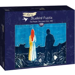 Art by Bluebird Bluebird Puzzle - Edvard Munch - Two People: The Lonely Ones, 1899 - 1000 Piece Jigsaw Puzzle Online