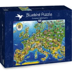 Bluebird Puzzle - European Landmarks - 1000 piece jigsaw puzzle Clearance