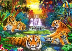 Bluebird Puzzle - Family at the Jungle Pool - 1000 Piece Jigsaw Puzzle Sale