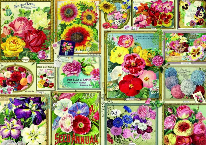 Bluebird Puzzle - Flower Pictures - 1500 Piece Jigsaw Puzzle Hot