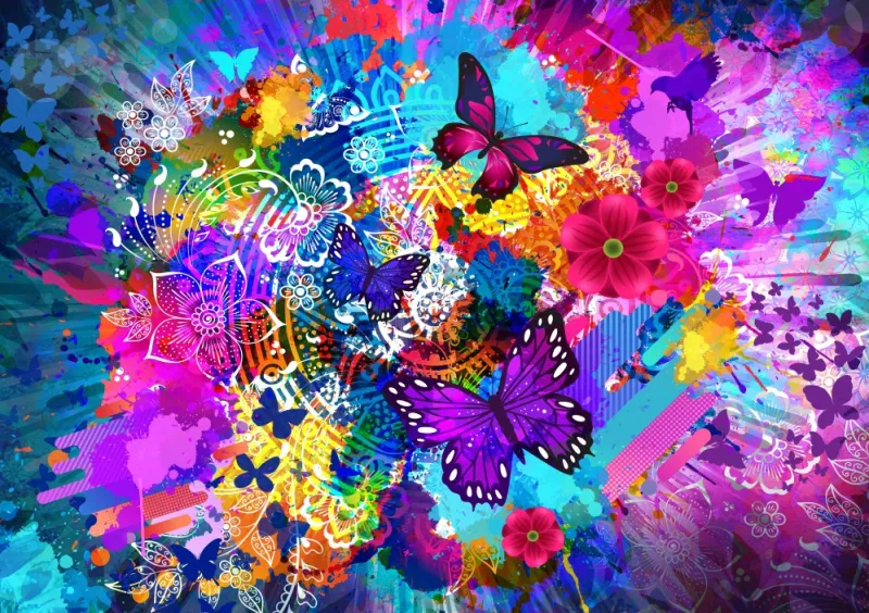 Bluebird Puzzle - Flowers and Butterflies - 1000 Piece Jigsaw Puzzle Discount