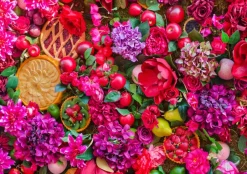Bluebird Puzzle - Flowers & Fruits - 1500 Piece Jigsaw Puzzle New
