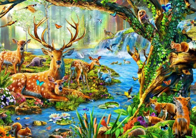 Bluebird Puzzle 70185 Forest Life 1500 Piece Jigsaw Puzzle Online