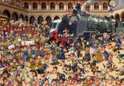 Bluebird Puzzle - French Train Station - 1000 Piece Jigsaw Puzzle Online