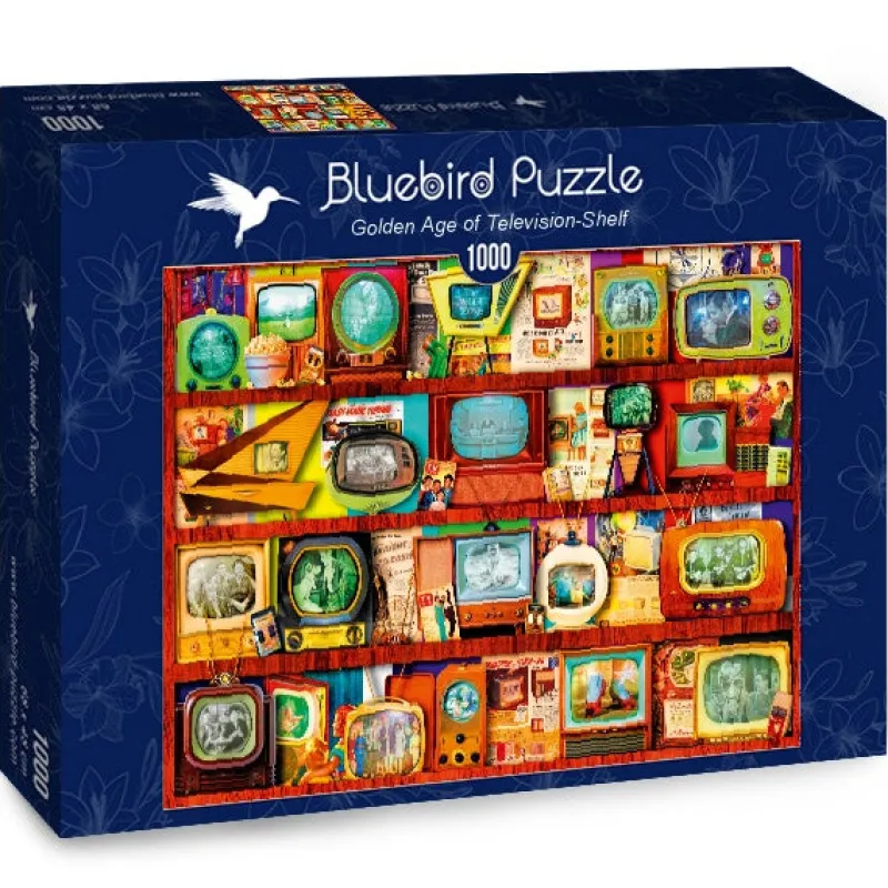 Bluebird Puzzle - Golden Age of Television - Shelf - 1000 Piece Jigsaw Puzzle Discount