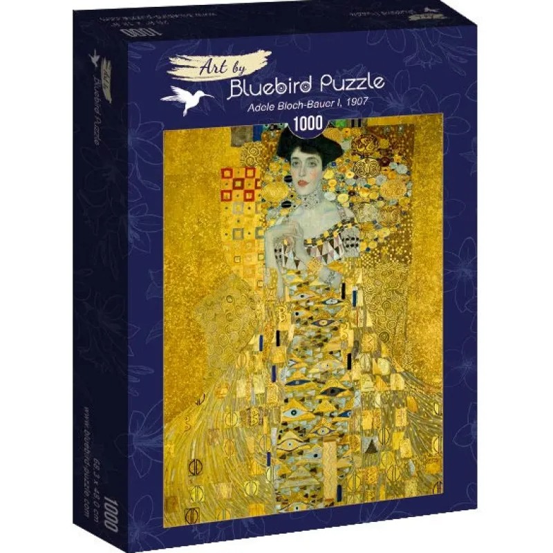 Art by Bluebird Bluebird Puzzle - Gustave Klimt - Adele Bloch-Bauer I, 1907 - 1000 Piece Jigsaw Puzzle New
