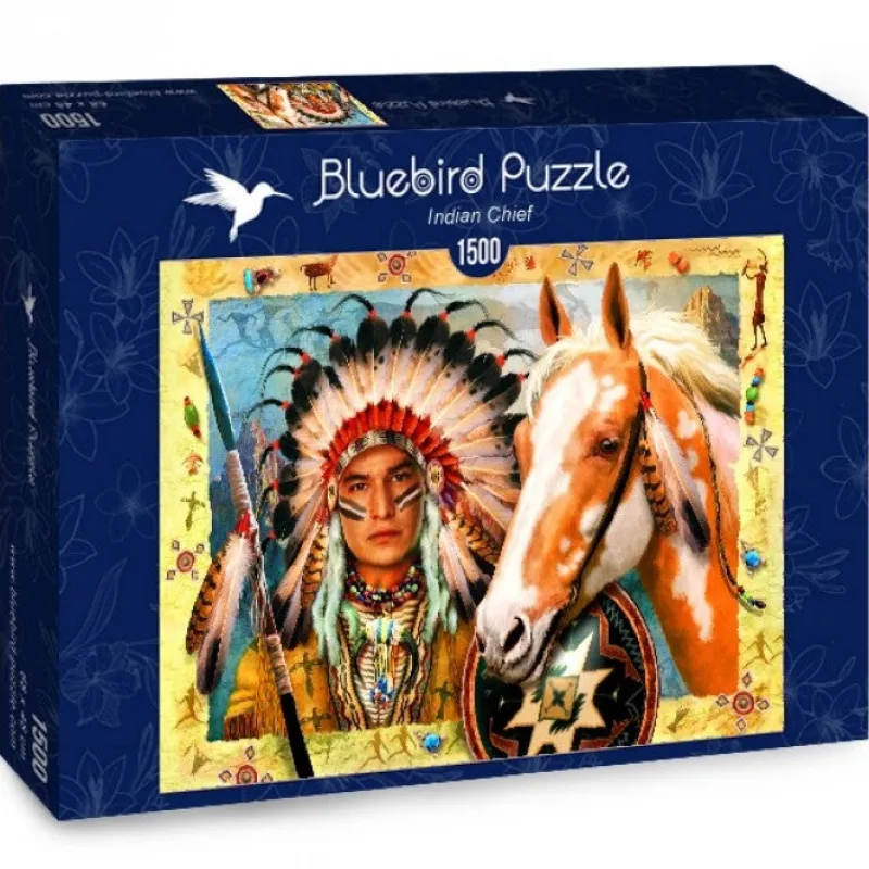 Bluebird Puzzle - Indian Chief - 1500 Piece Jigsaw Puzzle Outlet