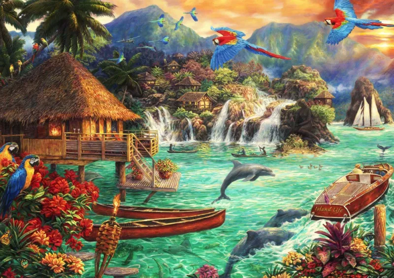 Bluebird Puzzle - Island Life - 2000 Piece Jigsaw Puzzle Discount