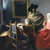 Art by Bluebird Bluebird Puzzle - Johannes Vermeer - The Glass of Wine, 1661 - 1000 Piece Jigsaw Puzzle Outlet