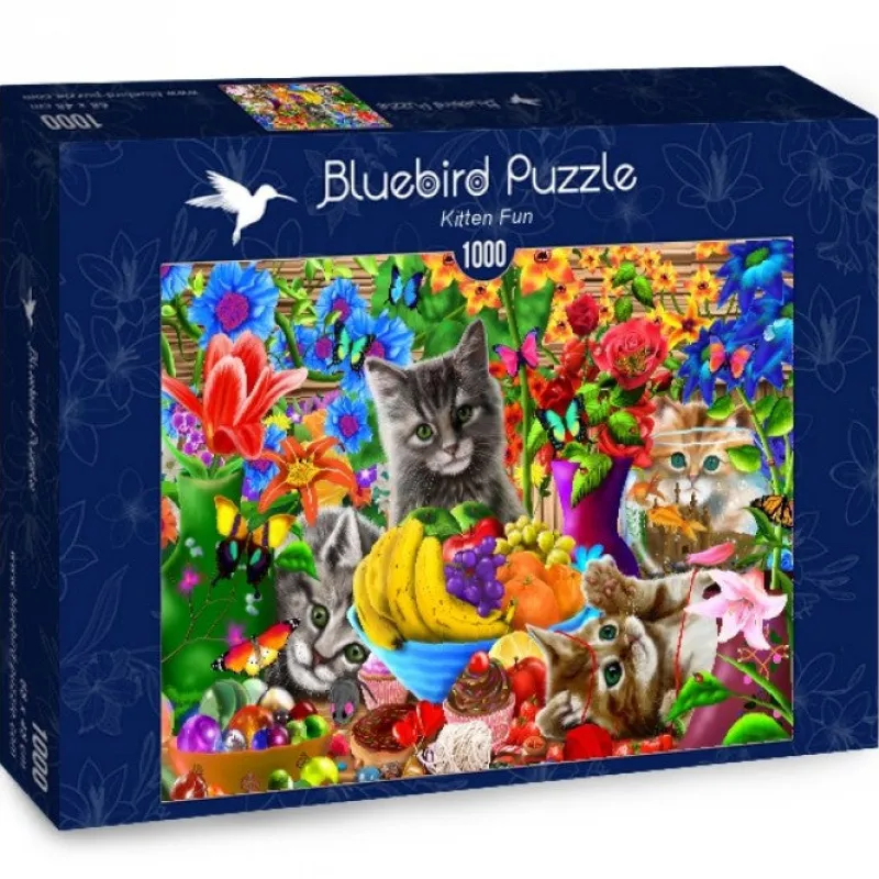 Bluebird Puzzle - Kitten Fun - 1000 Piece Jigsaw Puzzle Online