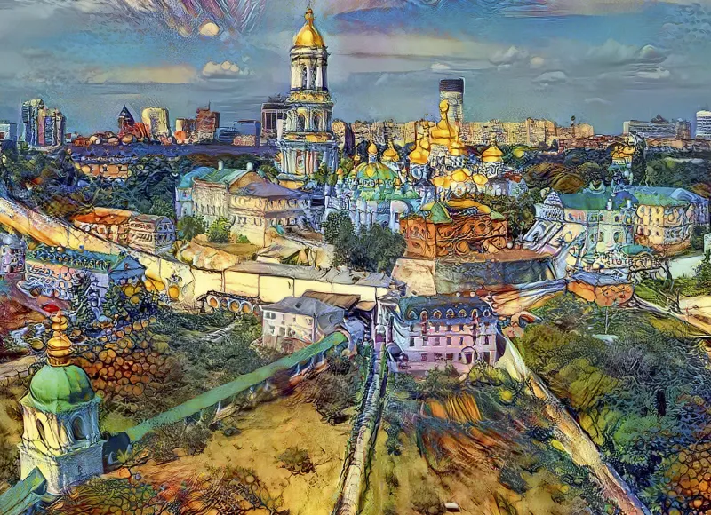 Bluebird Puzzle - Kyiv, Ukraine City - 1000 Piece Jigsaw Puzzle New
