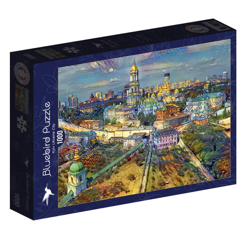 Bluebird Puzzle - Kyiv, Ukraine City - 1000 Piece Jigsaw Puzzle New