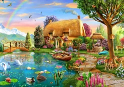Bluebird Puzzle - Lakeside Cottage - 6000 Piece Jigsaw Puzzle Sale