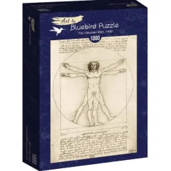 Art by Bluebird Bluebird Puzzle - Leonardo Da Vinci - The Vitruvian Man, 1490 - 1000 Piece Jigsaw Puzzle Discount
