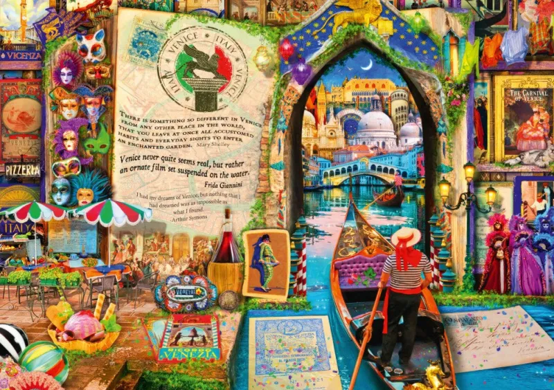 Bluebird Puzzle 70259 Life is an Open Book Venice 4000 Piece Jigsaw Puzzle Online