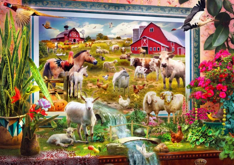 Bluebird Puzzle - Magic Farm Painting - 1000 Piece Jigsaw Puzzle New