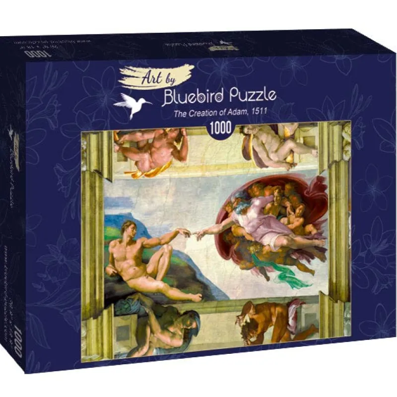 Art by Bluebird Bluebird Puzzle - Michelangelo - The Creation of Adam, 1511 - 1000 Piece Jigsaw Puzzle Online