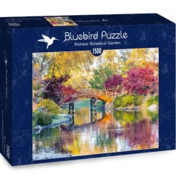 Bluebird Puzzle - Midwest Botanical Garden - 1500 Piece Jigsaw Puzzle Online