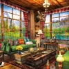 Bluebird Puzzle - Mount Cabin View - 1000 piece jigsaw puzzle New