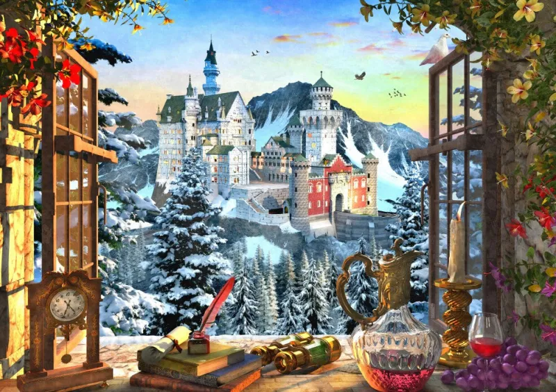 Bluebird Puzzle - Mountain Castle - 1000 Piece Jigsaw Puzzle Sale