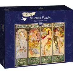 Art by Bluebird Bluebird Puzzle - Mucha - Four Seasons, 1900 - 1000 Piece Jigsaw Puzzle Clearance
