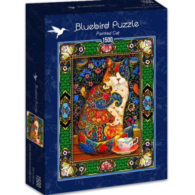 Bluebird Puzzle - Painted Cat - 1500 Piece Jigsaw Puzzle Best