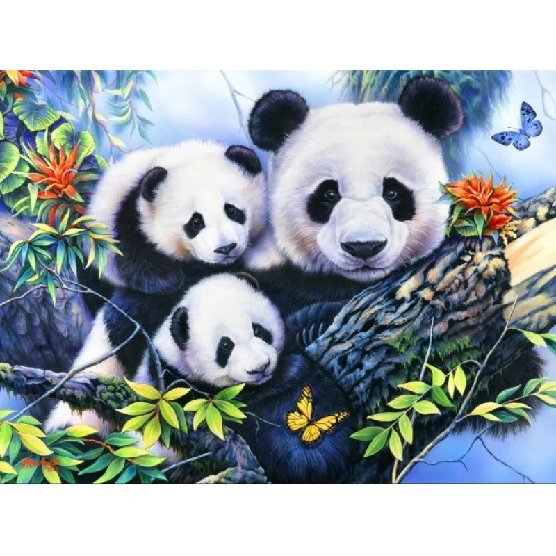 Bluebird Puzzle - Panda Family - 1000 Piece Jigsaw Puzzle Fashion