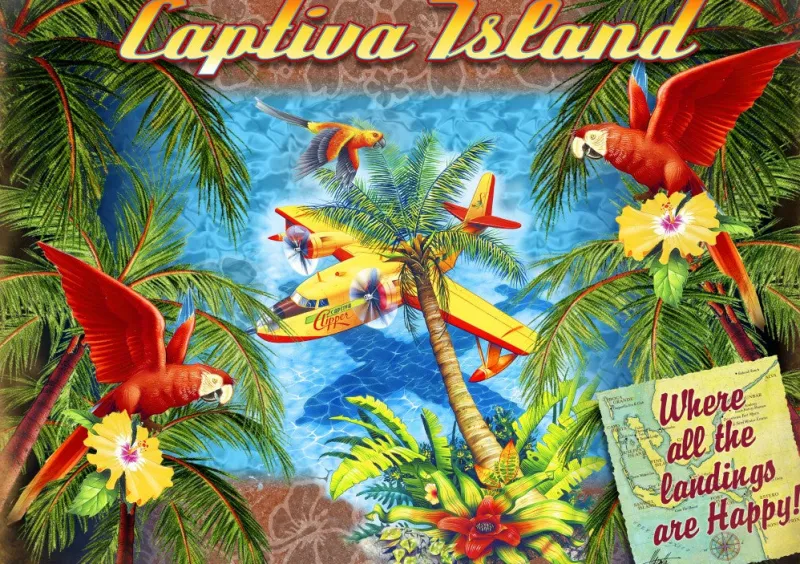 Bluebird Puzzle 70104 Parrot Palm Clipper 1500 Piece Jigsaw Puzzle Best